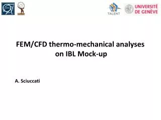 FEM/CFD thermo-mechanical analyses on IBL Mock-up A. Sciuccati