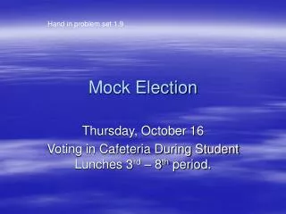 Mock Election