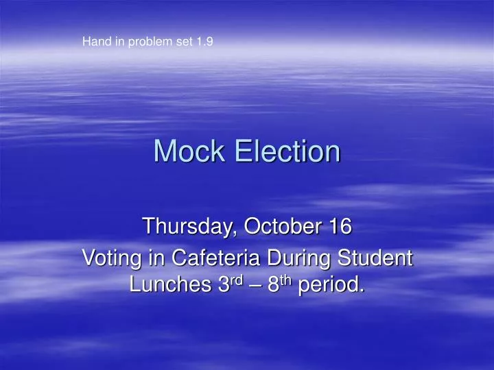 mock election