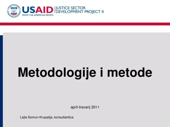 metodologije i metode