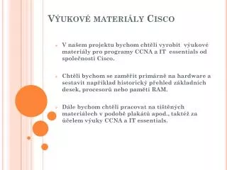 v ukov materi ly cisco