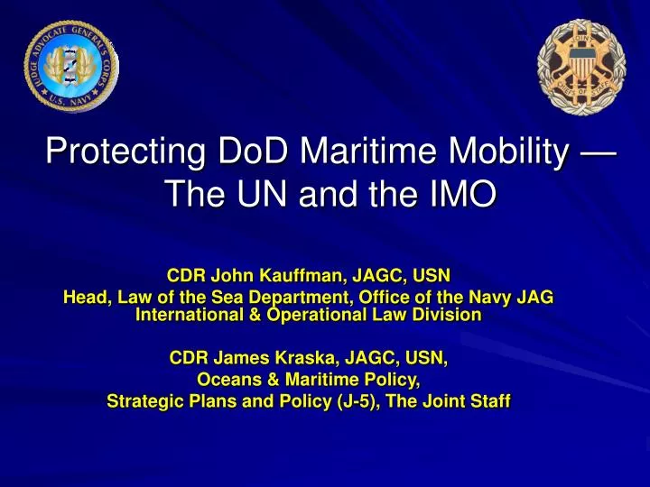 protecting dod maritime mobility the un and the imo