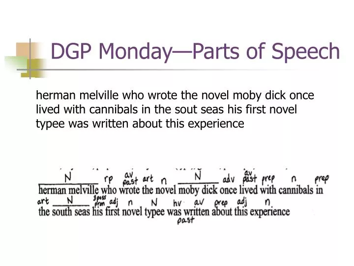 dgp monday parts of speech