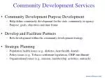 Community Development Services - slide 1