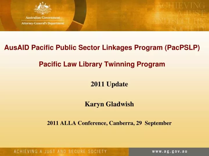 ausaid pacific public sector linkages program pacpslp pacific law library twinning program