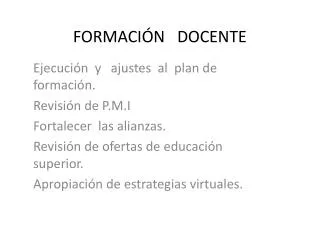 formaci n docente