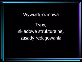 wywiad rozmowa