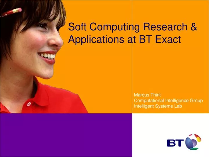 soft computing research applications at bt exact