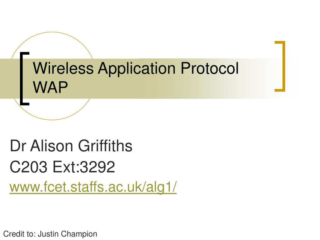 PPT - Wireless Application Protocol WAP PowerPoint Presentation, free ...