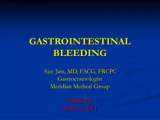 GASTROINTESTINAL BLEEDING