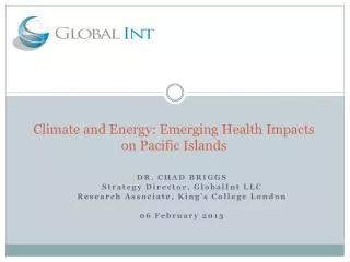 Climate and Energy: Emerging Health Impacts on Pacific Islands