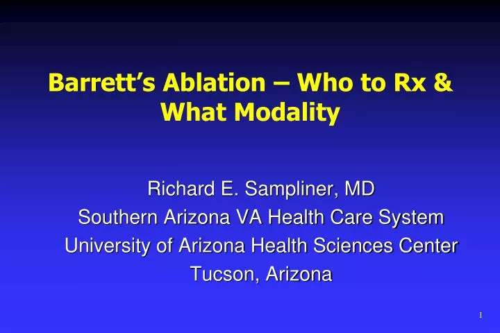 barrett s ablation who to rx what modality