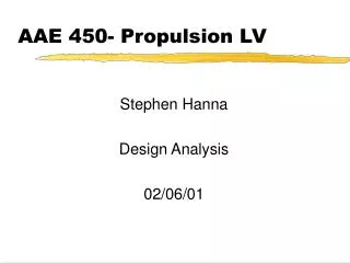 AAE 450- Propulsion LV