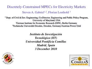 Discretely-Constrained MPECs for Electricity Markets
