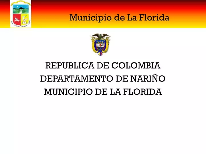 republica de colombia departamento de nari o municipio de la florida