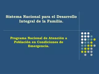 programa nacional de atenci n a poblaci n en condiciones de emergencia