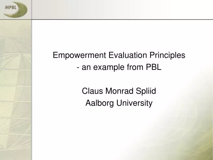 empowerment evaluation principles