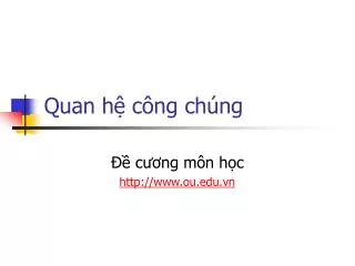 quan h c ng ch ng