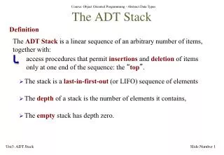 The ADT Stack