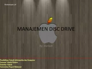 manajemen disc drive
