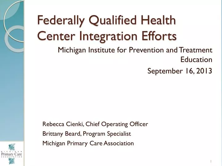federally qualified health center integration efforts