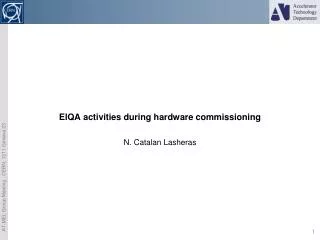 ElQA activities during hardware commissioning