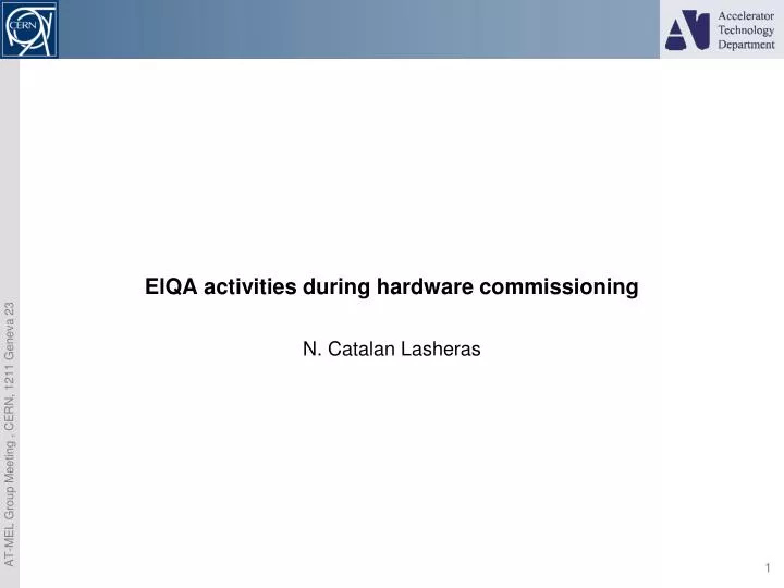 elqa activities during hardware commissioning