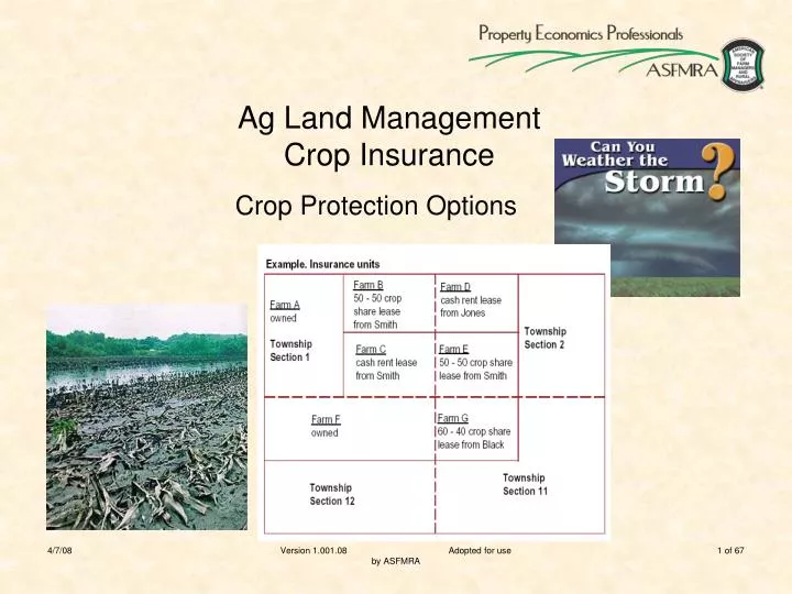 ag land management crop insurance
