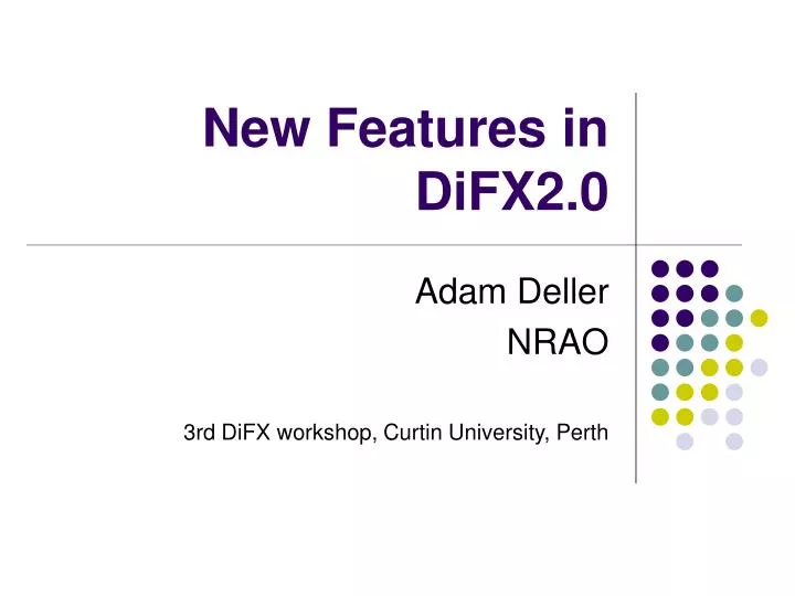 new features in difx2 0