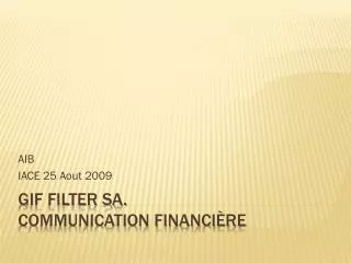 aib iace 25 aout 2009