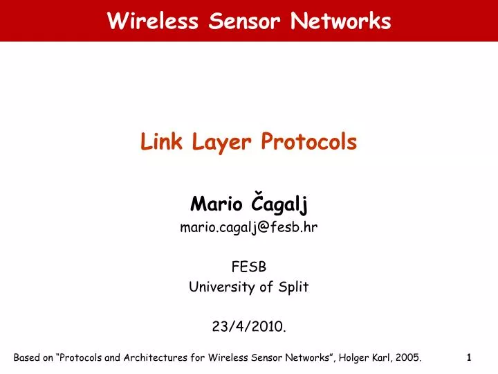 wireless sensor networks