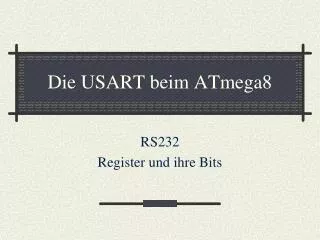 die usart beim atmega8