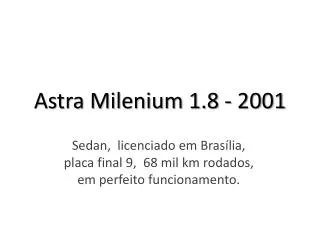 astra milenium 1 8 2001