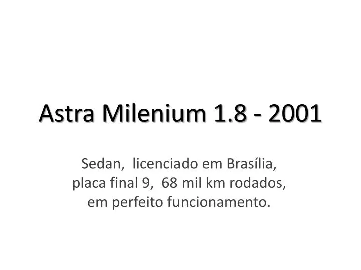 astra milenium 1 8 2001