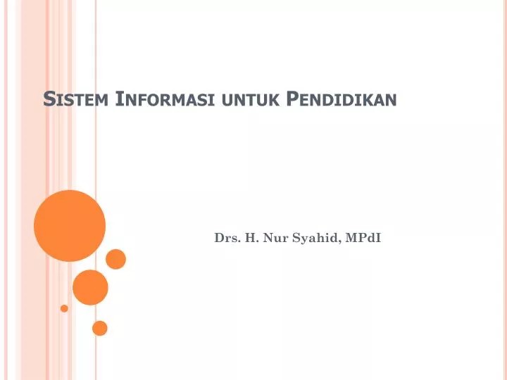 sistem informasi untuk pendidikan