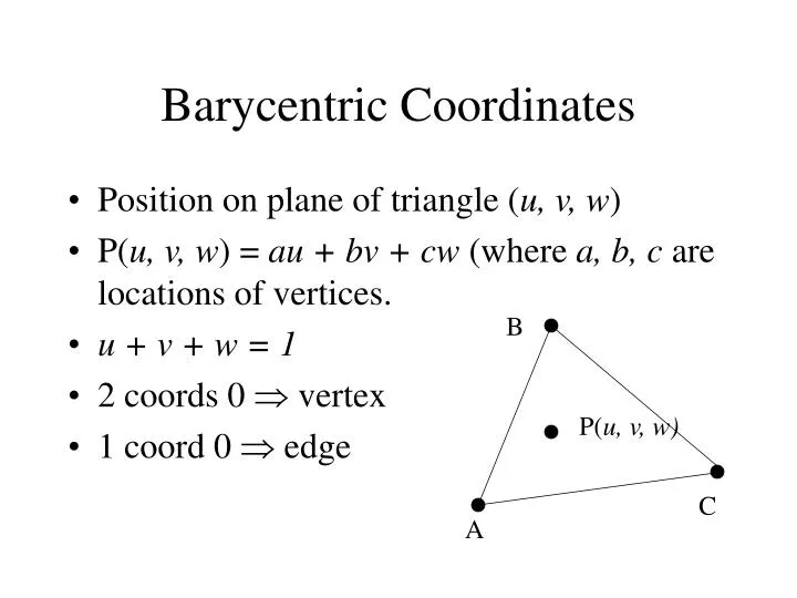 barycentric coordinates
