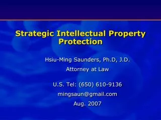 Strategic Intellectual Property Protection