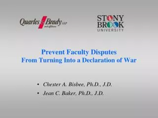 Prevent Faculty Disputes From Turning Into a Declaration of War