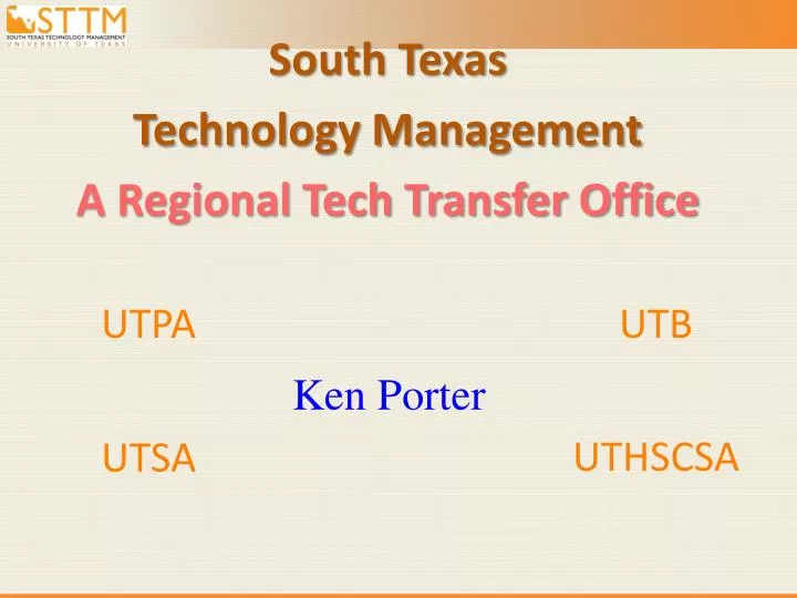 south texas technology management a regional tech transfer office