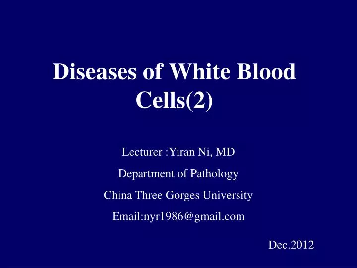 diseases of white blood cells 2