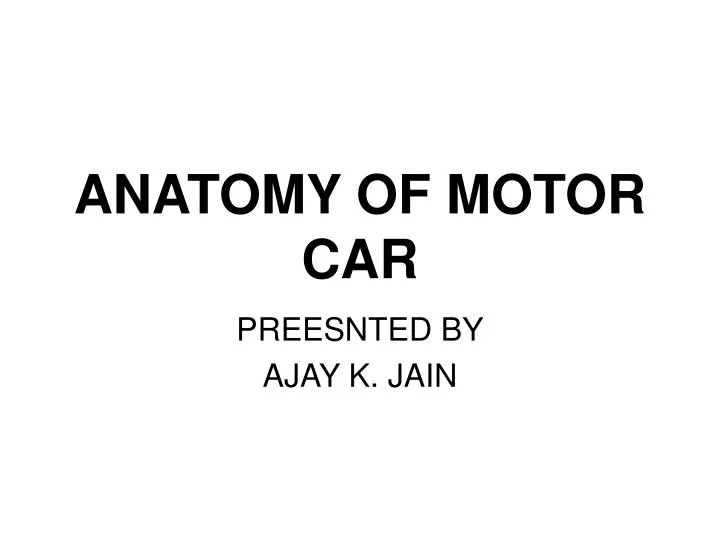 anatomy of motor car