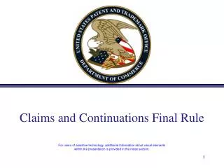 Claims and Continuations Final Rule