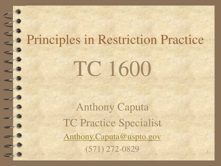principles in restriction practice