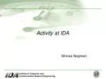 Activity at IDA - slide 1