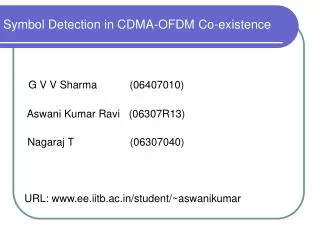 Symbol Detection in CDMA-OFDM Co-existence