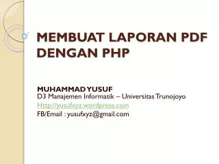 membuat laporan pdf dengan php