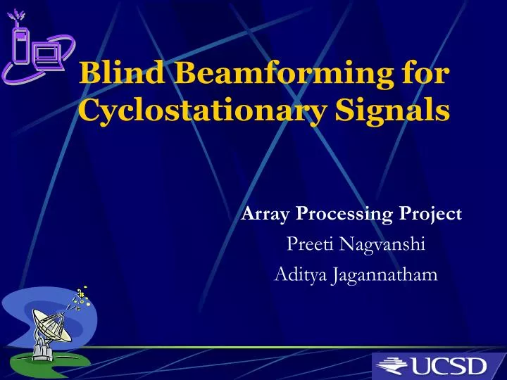blind beamforming for cyclostationary signals