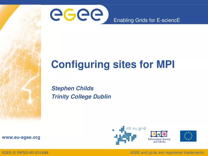 configuring sites for mpi
