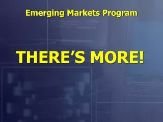 Emerging Markets Program