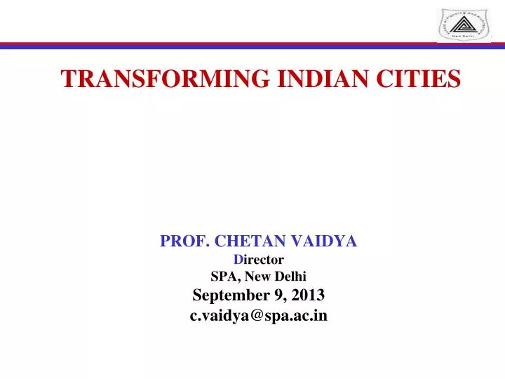 transforming indian cities